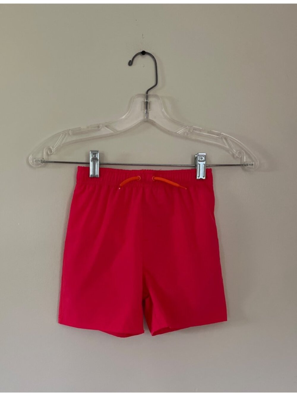 3 For $6 Wonder Nation Boys 3T Pink Swim Trunks Drawstring Lined Elastic Waist